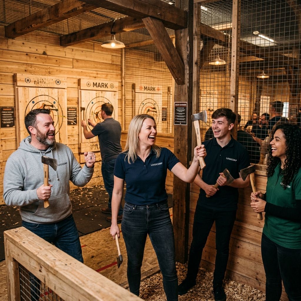 Lancer de Haches Bûcheron — animation d'entreprise sportif en intérieur