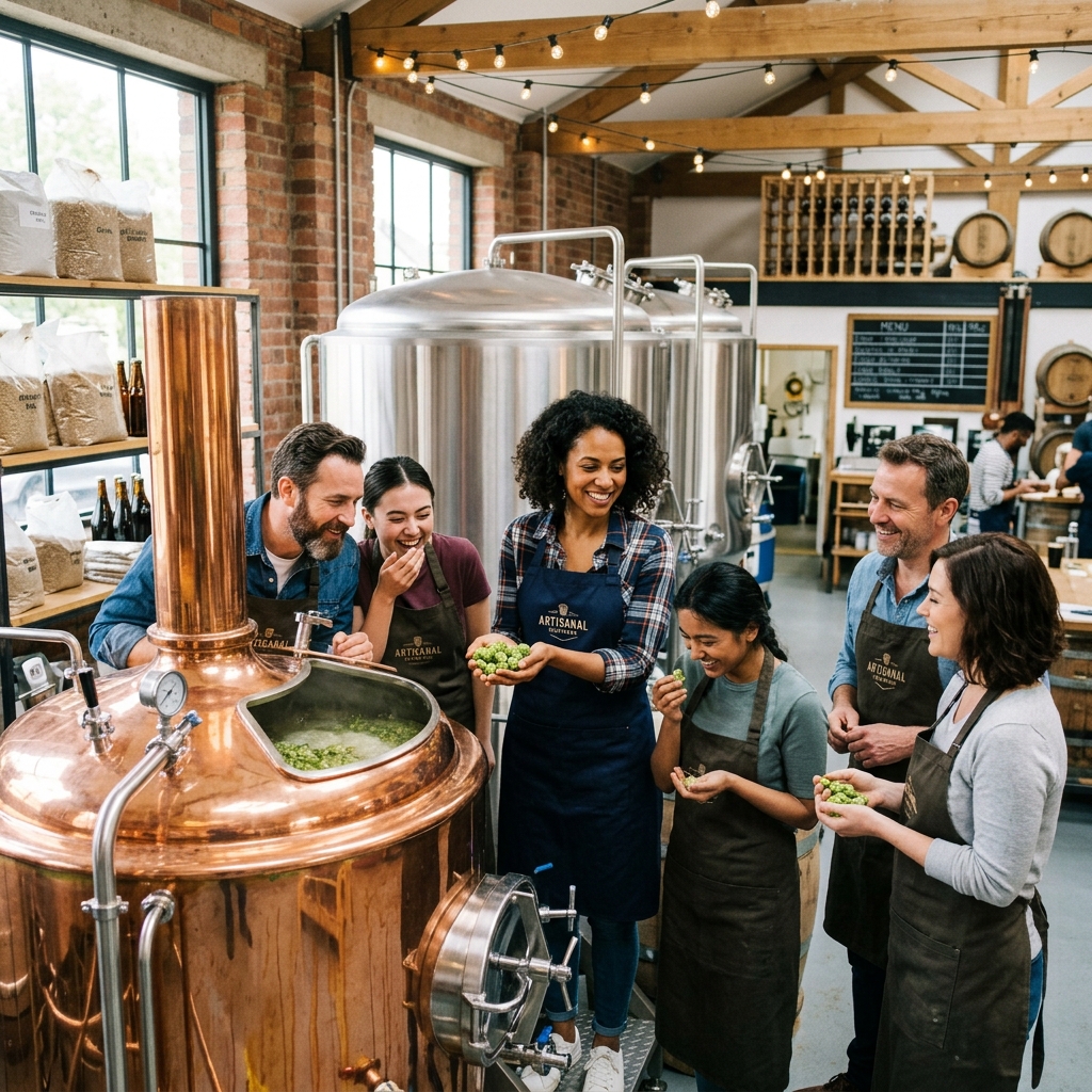 Brassage de Bière Artisanale — animation d'entreprise gourmand en intérieur