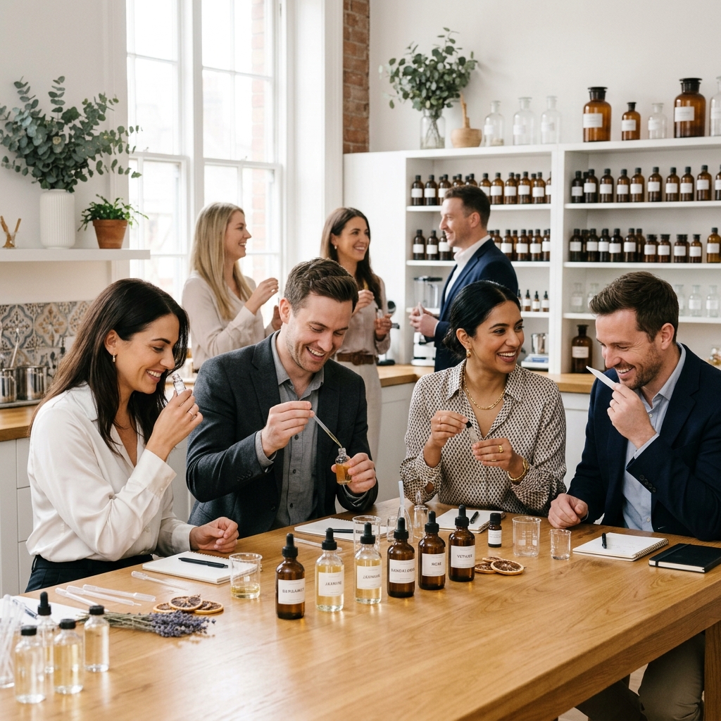 Atelier Création de Parfum — animation d'entreprise créatif en intérieur