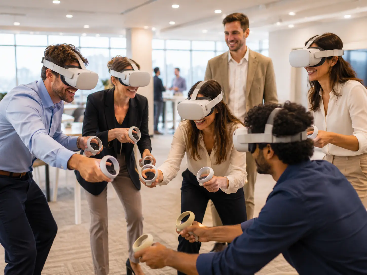 Immersion VR Multijoueur — animation d'entreprise digital & vr en intérieur